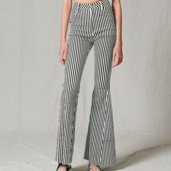 Striped bell bottom jeans - Picture 1 of 3